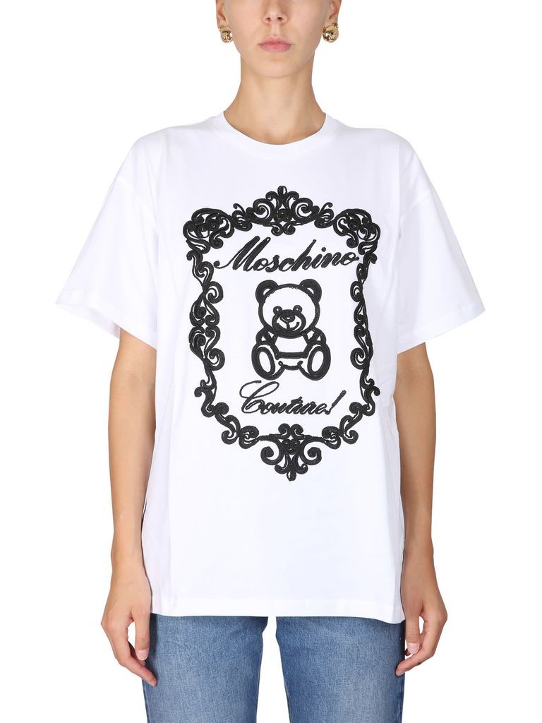 T-Shirt With Teddy Embroidery