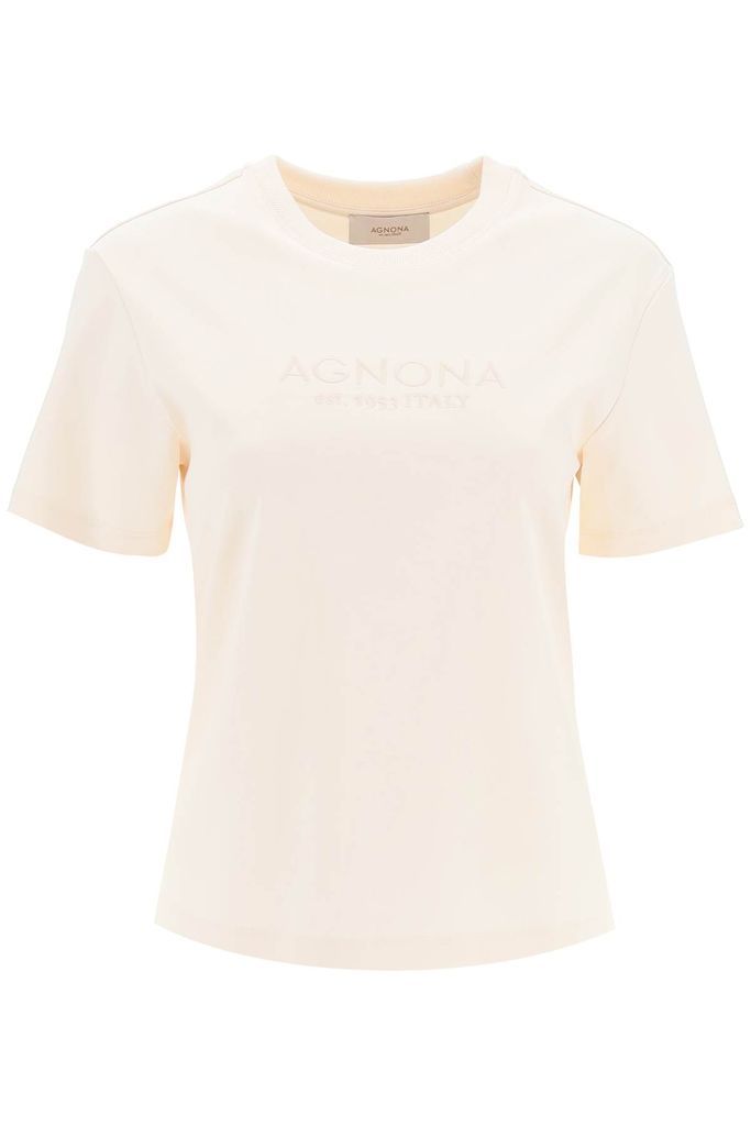 T-Shirt With Embroidered Logo