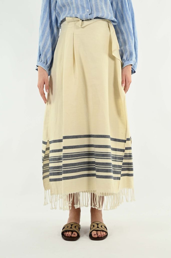 Targa Linen And Cotton Skirt