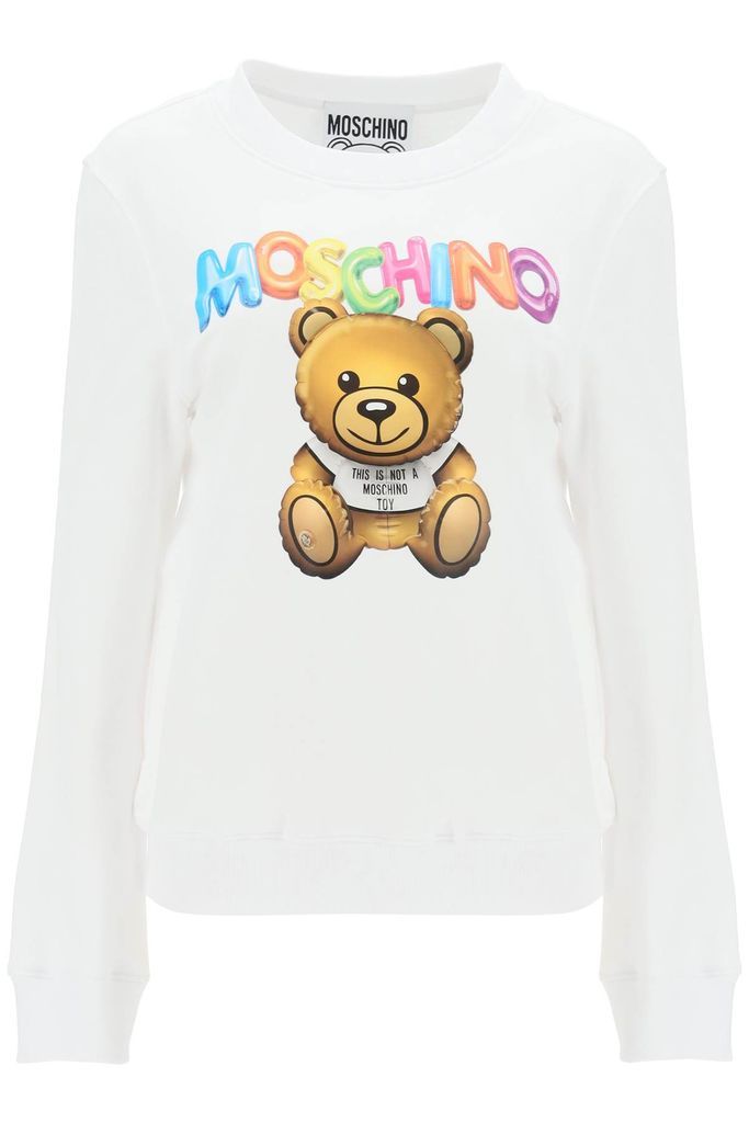 Teddy Bear Printed Crew-Neck Sweatshirt