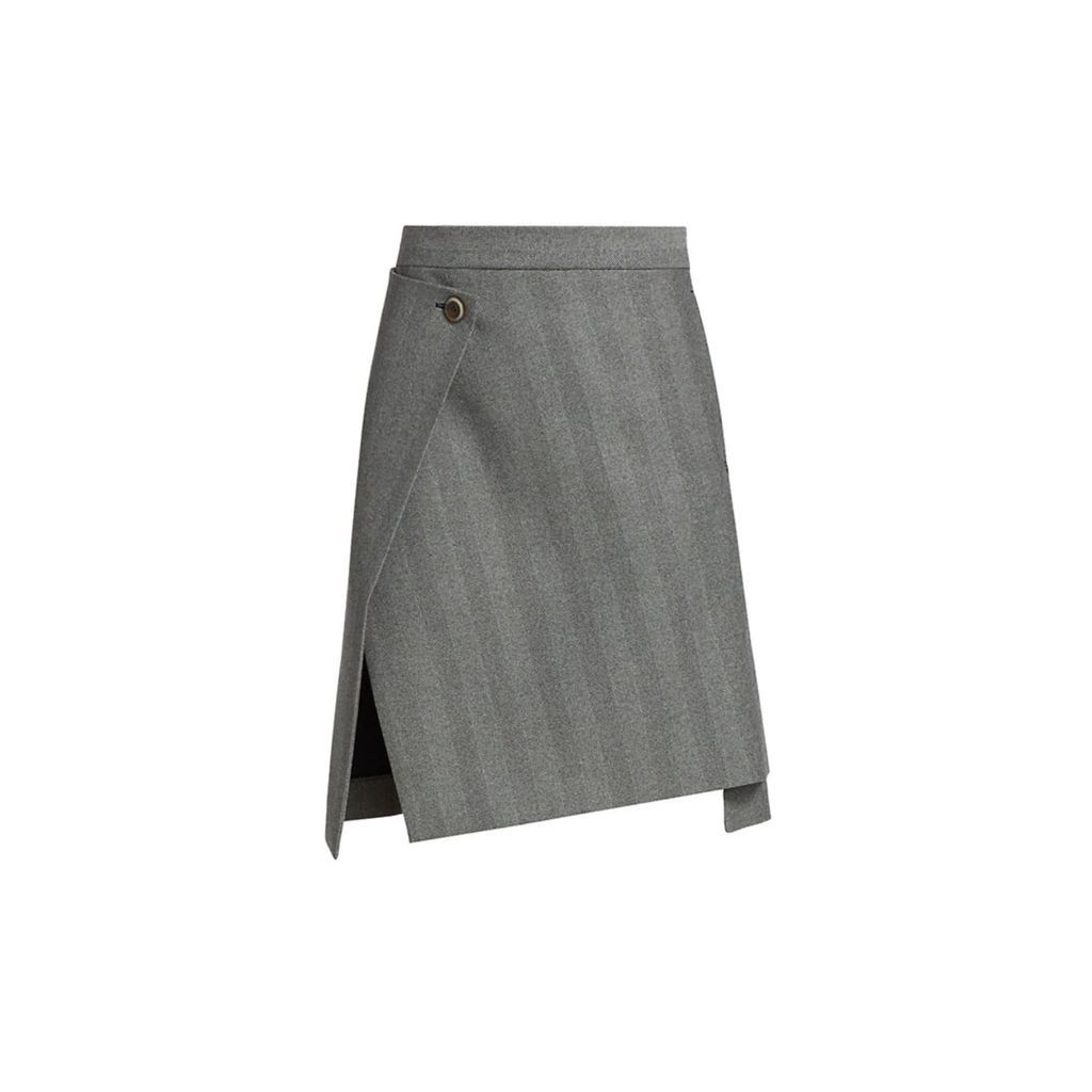 Tedesco Herringbone Wrap Skirt