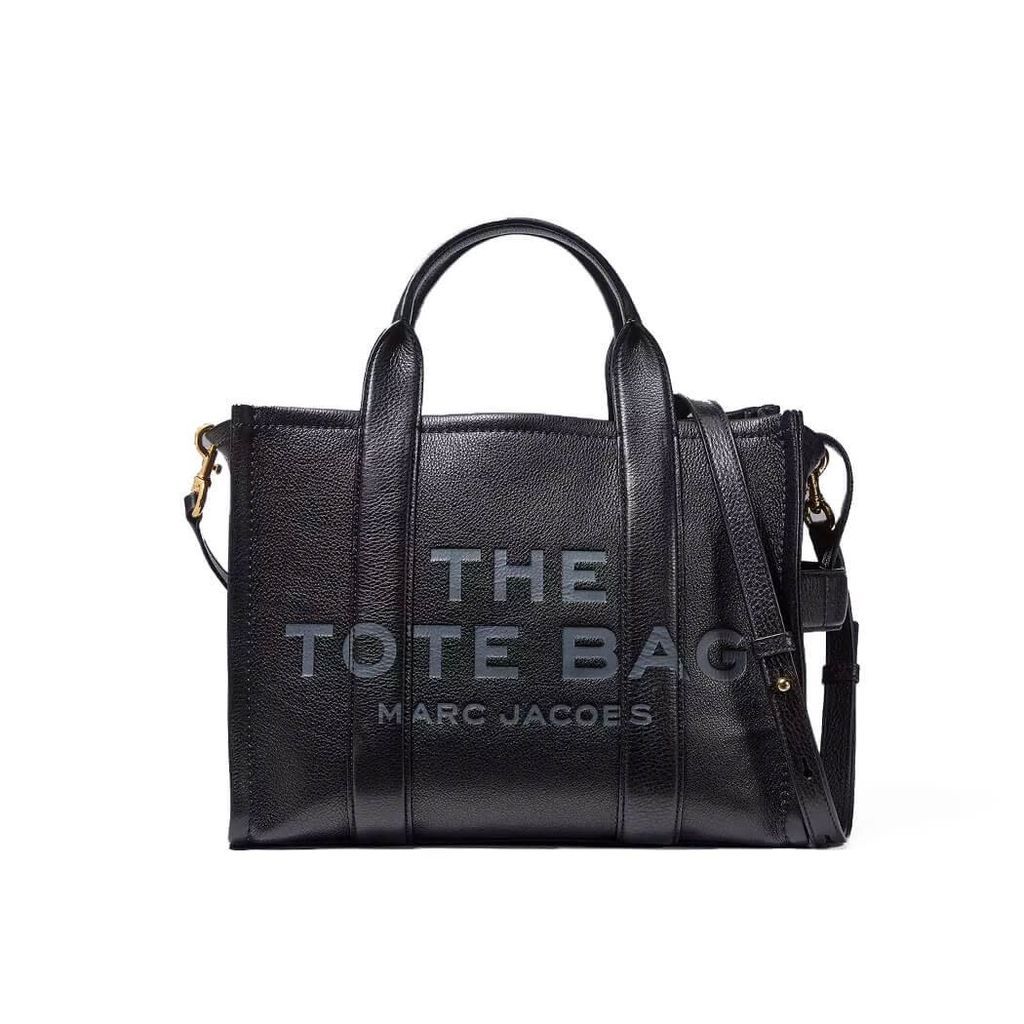 The Leather Medium Tote Black Handbag