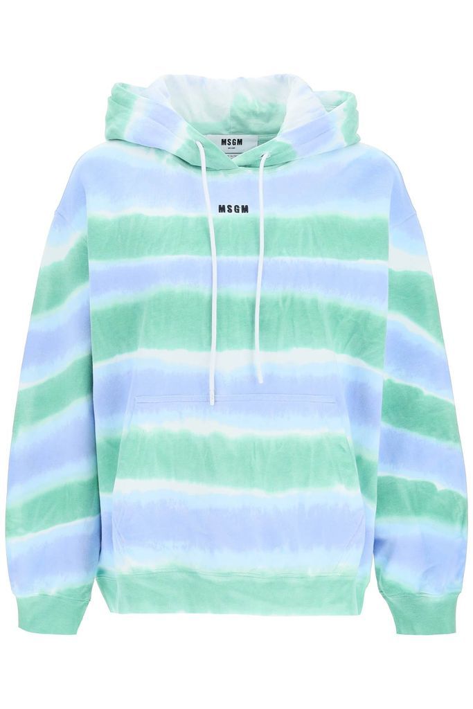 Tie-Dye Hoodie With Logo Embroidery