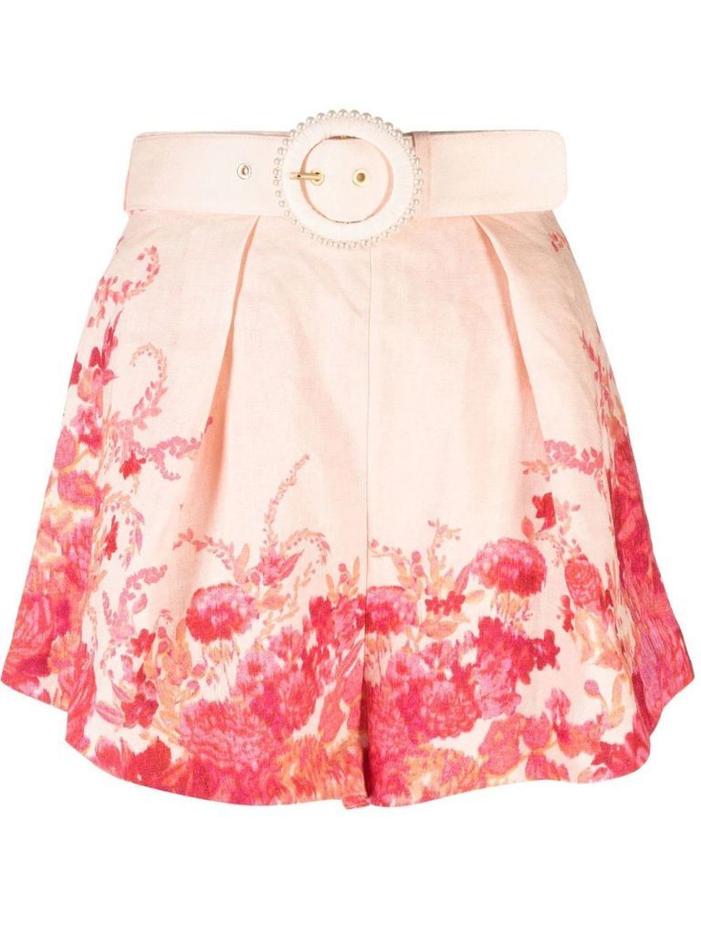 Tuck Short In Pink Ikat Flora