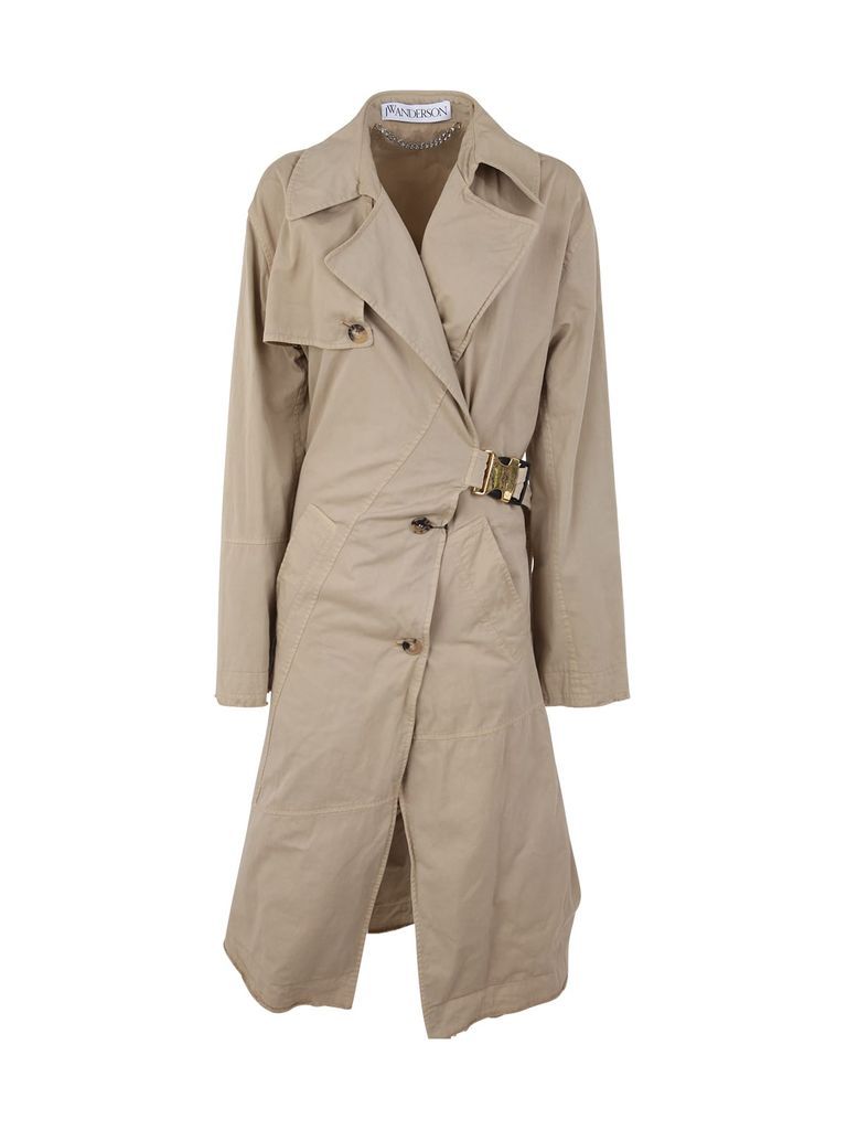 Twisted Buckle Trench Coat