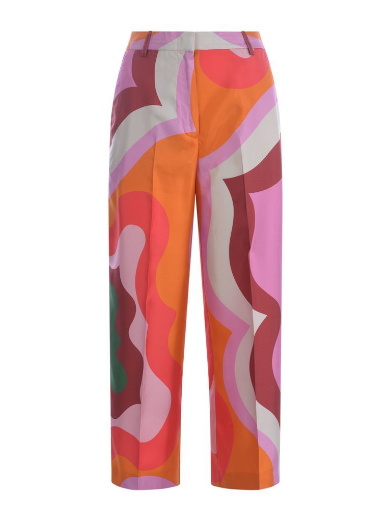 Trousers Etro Color Block In Silk