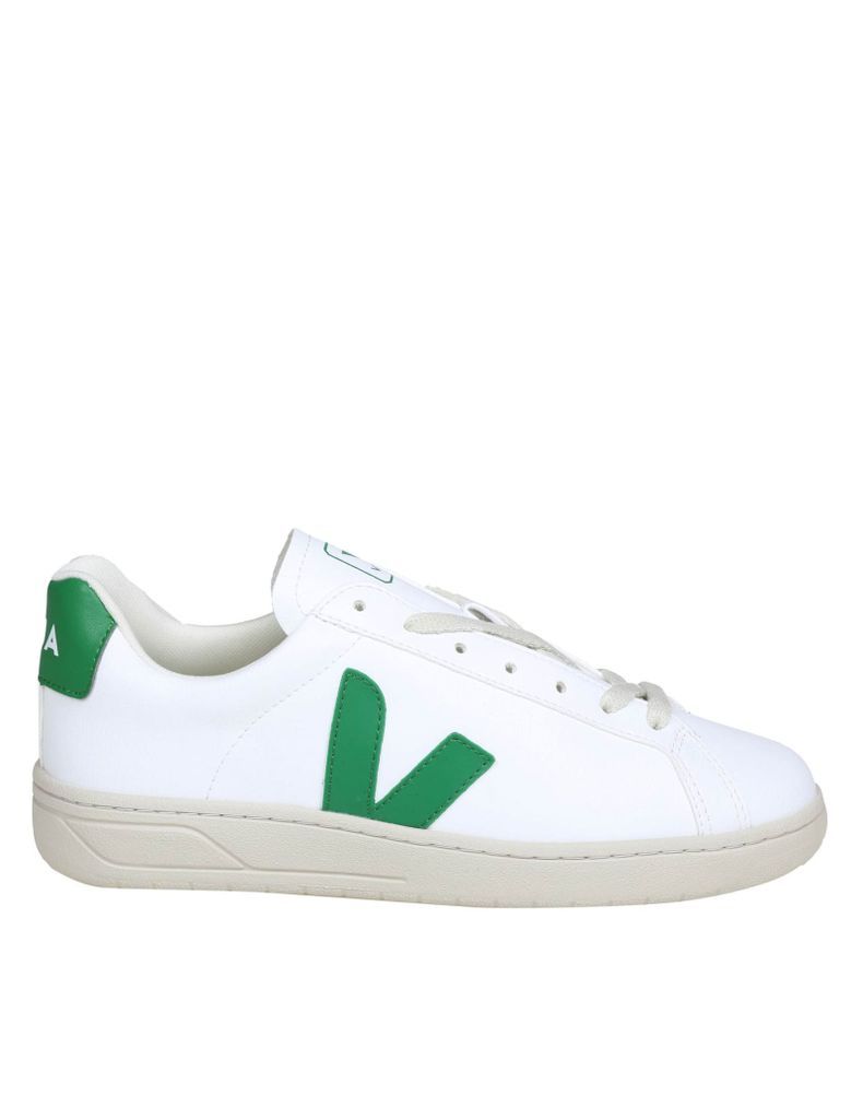 Urca Sneakers In White And Green Leather