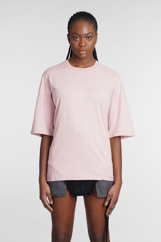 Walrus T T-Shirt In Rose-Pink Cotton