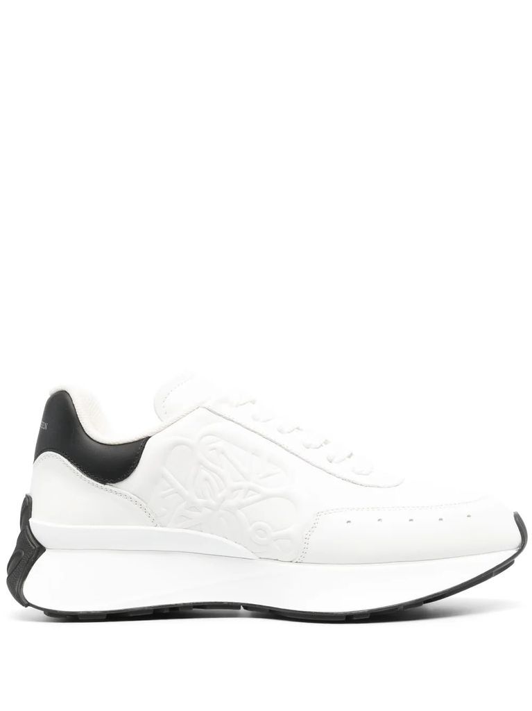 White And Black Sprint Runner Sneakers