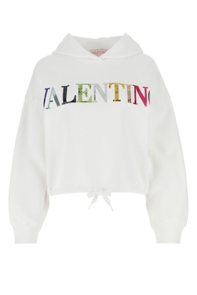 White Cotton Oversize Sweatshirt