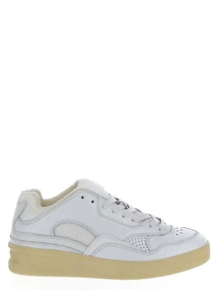 Womens Basket Low White Leather Sneakers