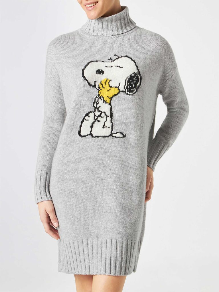 Woman Knit Dress With Snoopy Jacquard Print ©Peanuts Special Edition