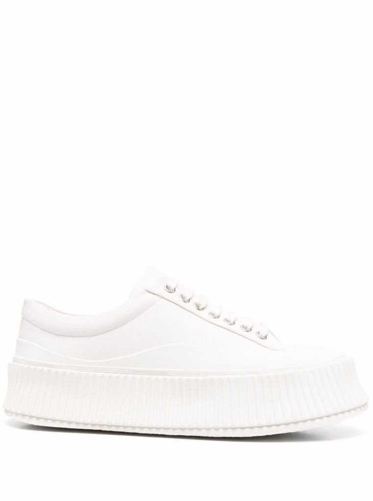 Womans White Recycled Cotton Sneakers