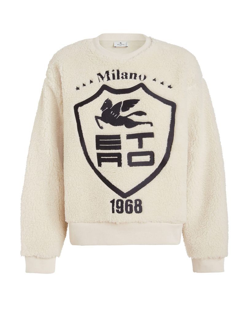 Woman White Sweatshirt With Milano 1968 Logo And Pegasus Etro