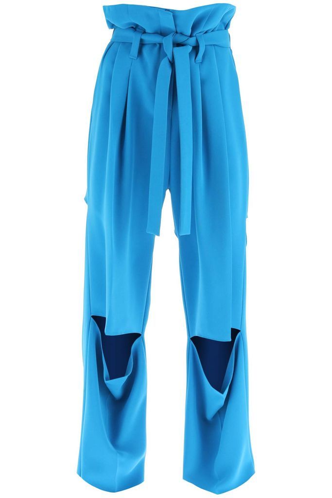 Wide-Leg Pants With Cut Outs