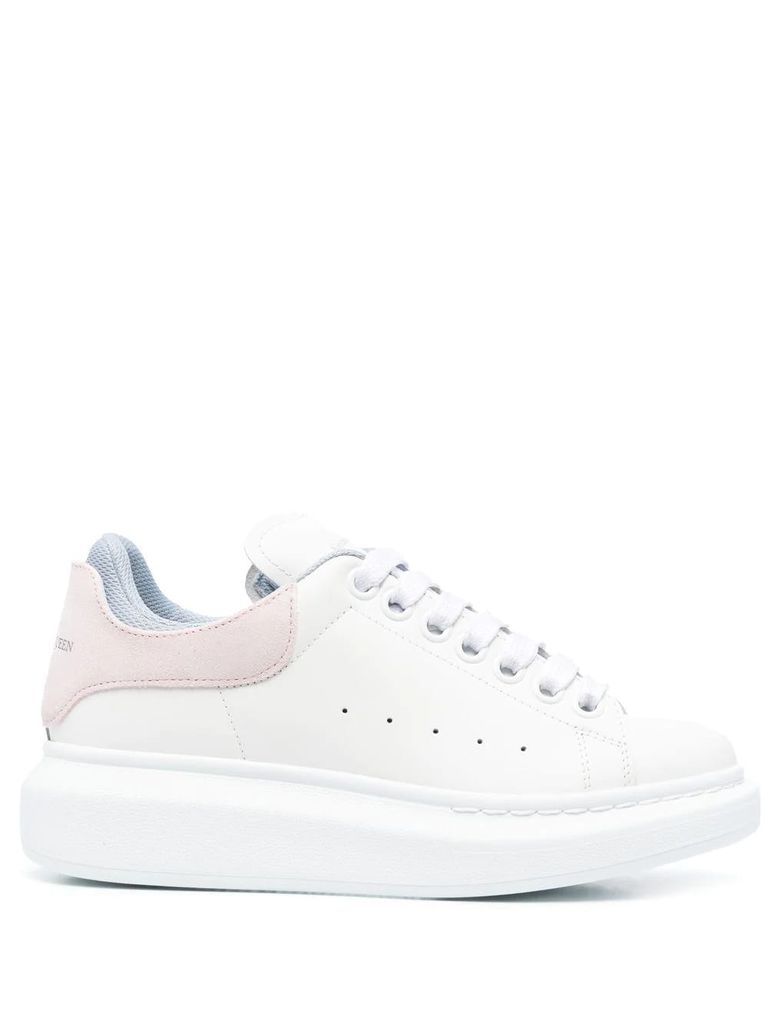 White, Light Blue And Pink Oversize Sneakers