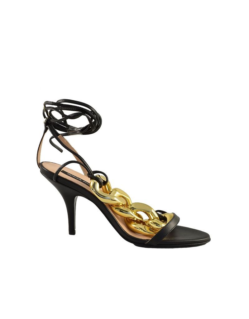Womens Black / Gold Sandals