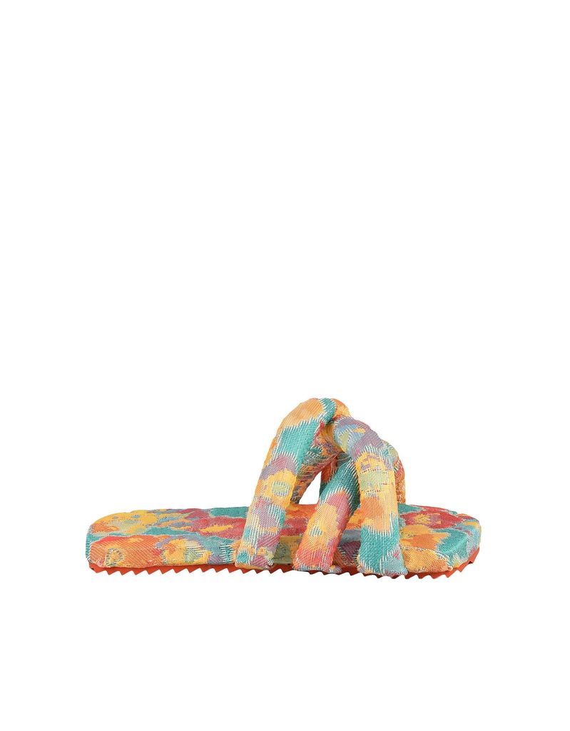 Womens Multicolor Slide Sandals