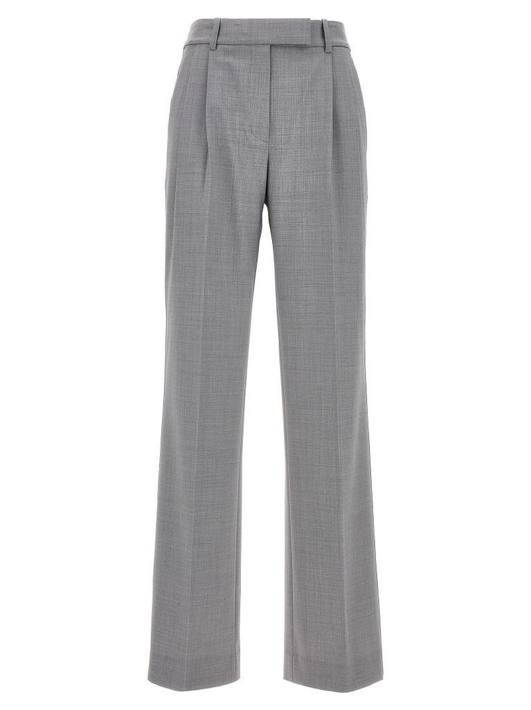 Wool Pants With Front Pleats