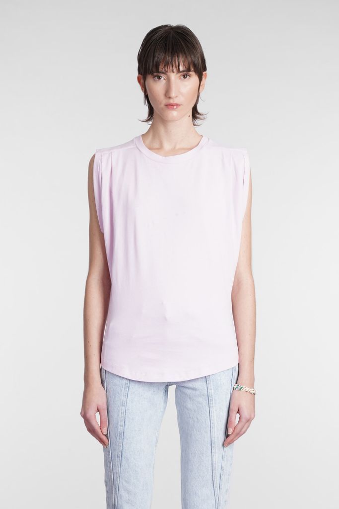 Zutti T-Shirt In Rose-Pink Cotton