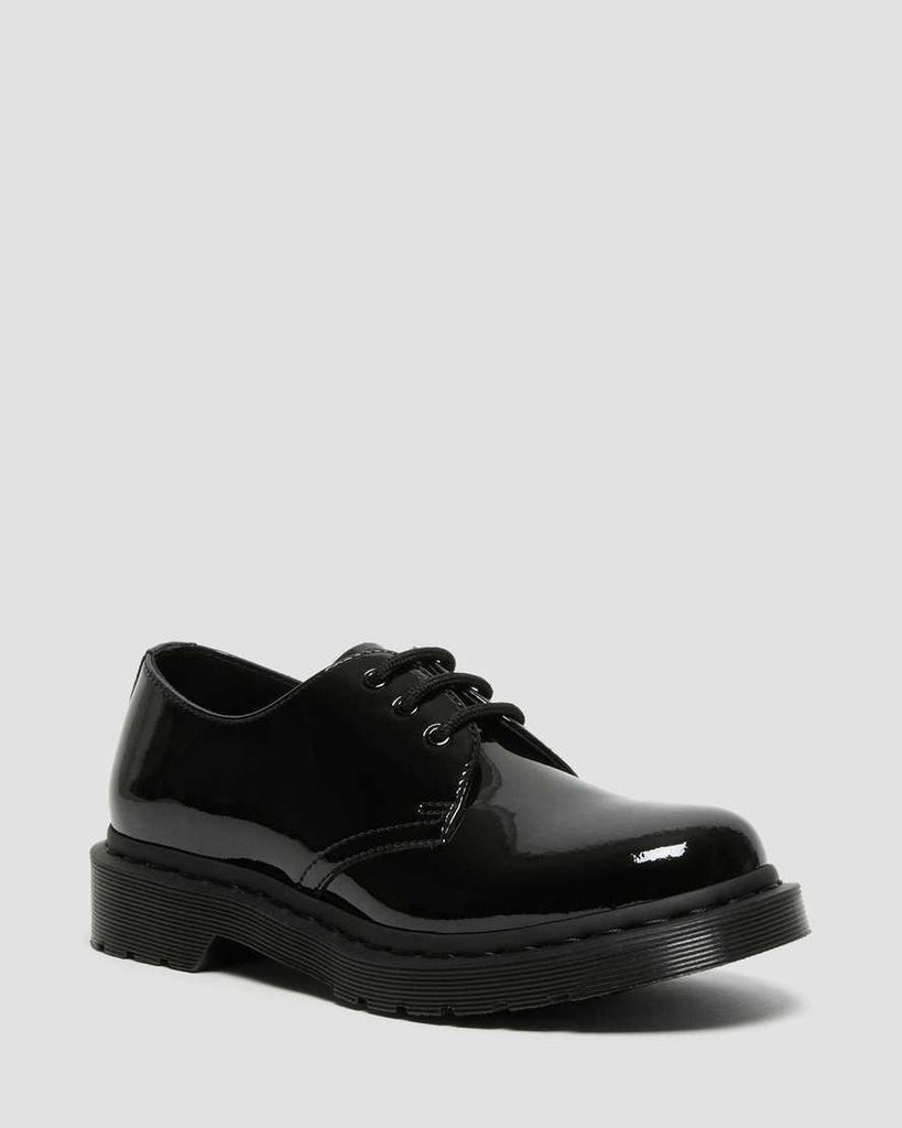 Women's 1461 Mono Patent Leather Shoes in Black, Size: 3