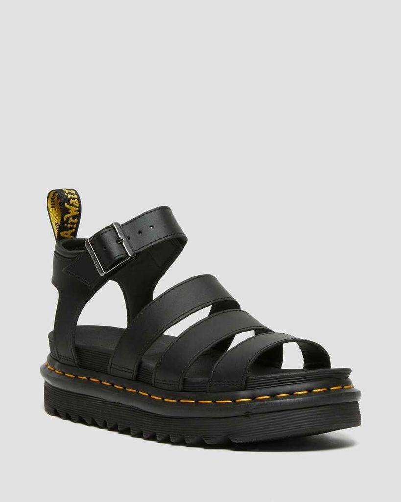 Women's Leather Blaire Hydro Strap Sandals in Black, Size: 3
