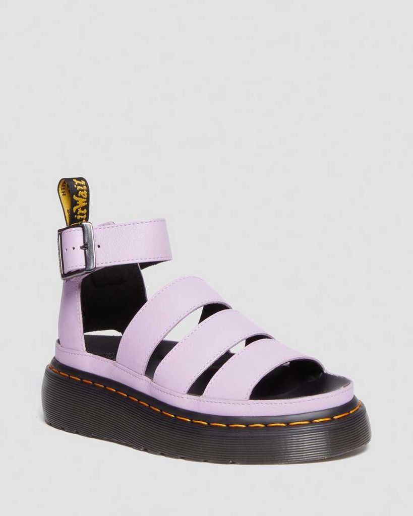 Women's Clarissa II Pisa Leather Strap Platform Sandals in Lilac, Size: 3