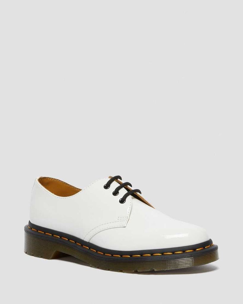 Women's 1461 Patent Leather Shoes in White, Size: 3