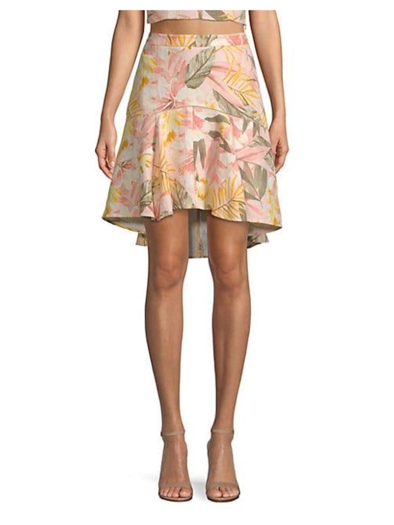 Radhiya Floral Flounce Skirt