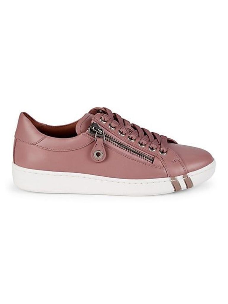 Wiona Side Zip Leather Platform Sneakers