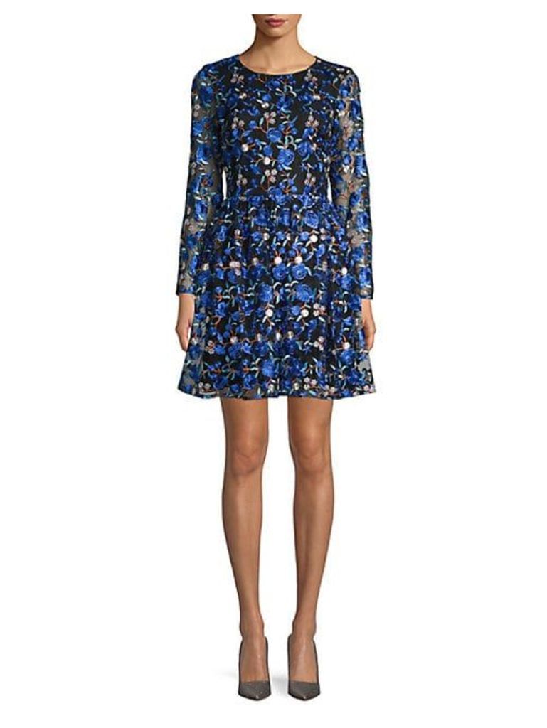 Sedona Embroidered Floral Lace A-Line Dress