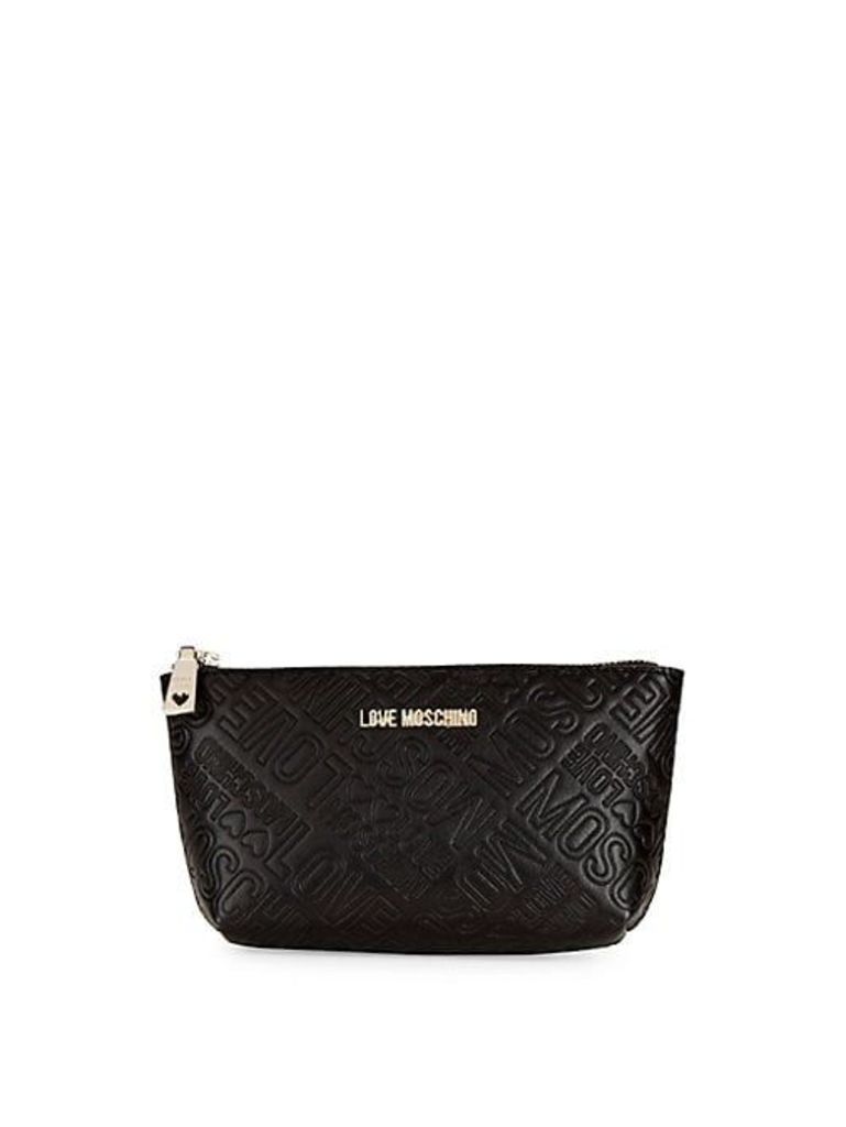 Logo Embossed Zip Travel Pouch