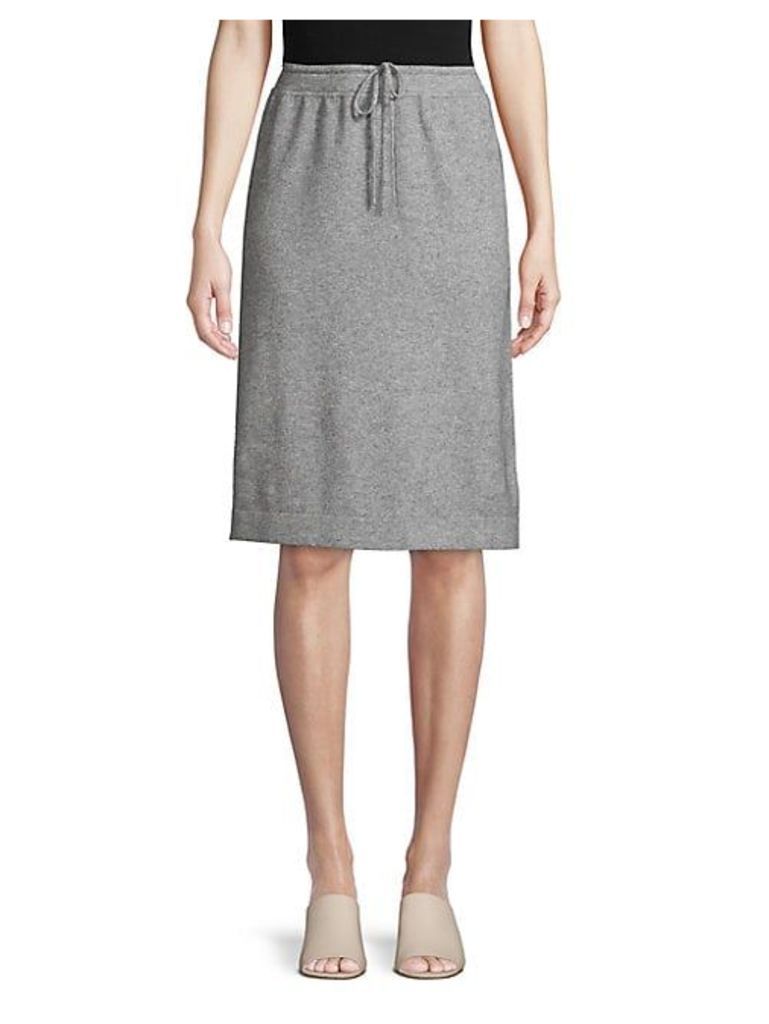 A-Line Wool Blend Sweater Skirt