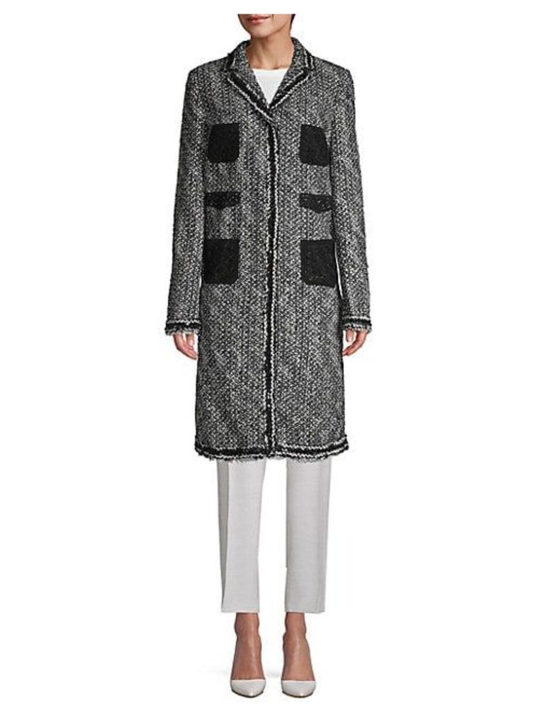 Tweed Lace-Pocket Overcoat