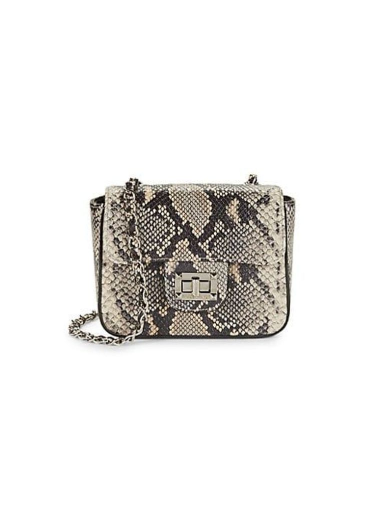 Vivian Python-Embossed Leather Mini Bag