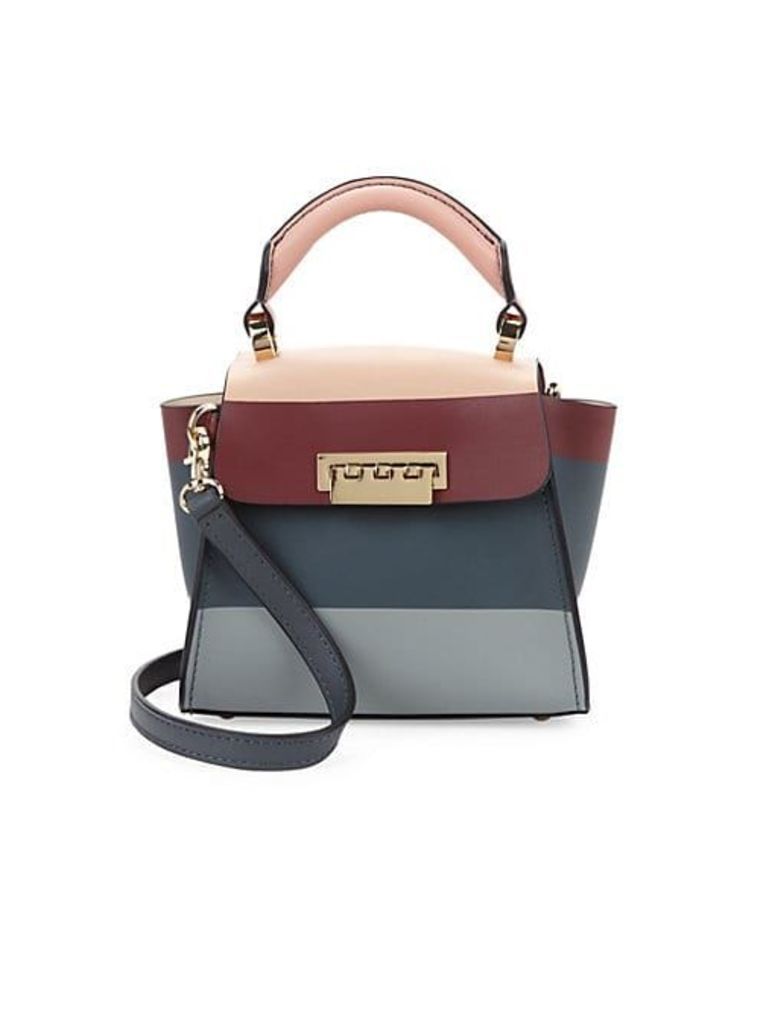 Colorblock Winged Leather Crossbody Bag