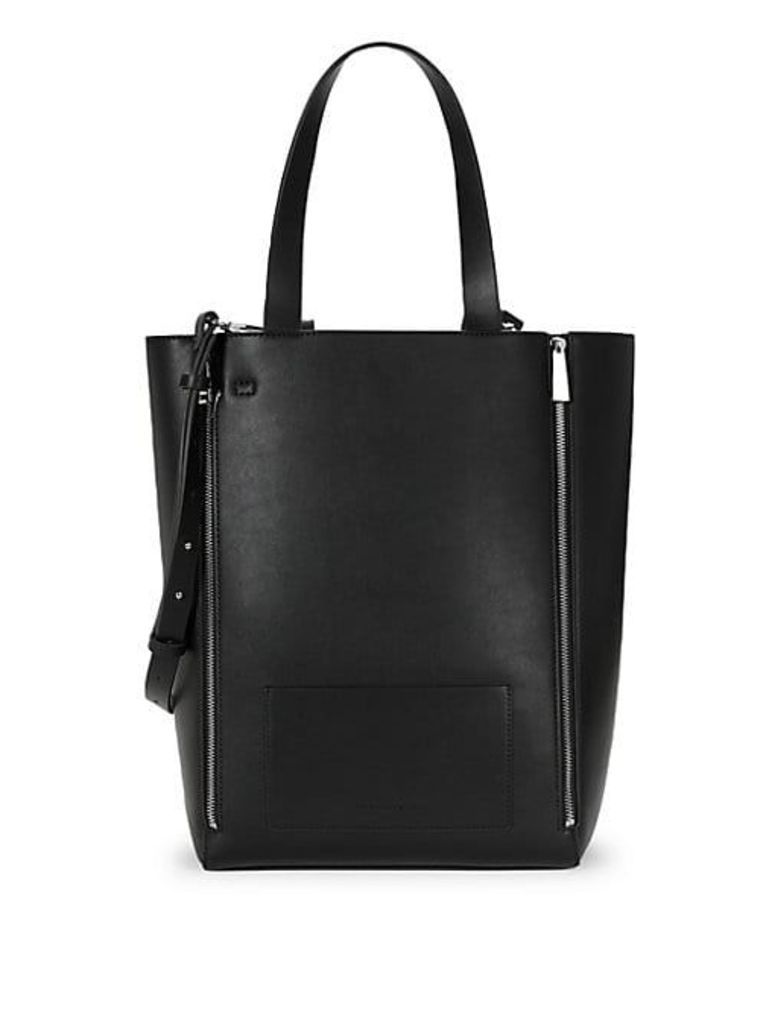 Bijou Zippered Faux-Leather Tote