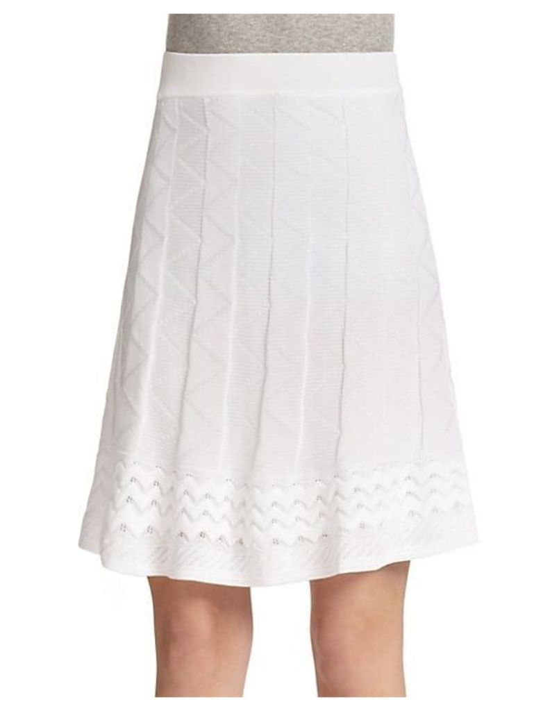 Patterned Knit A-Line Skirt
