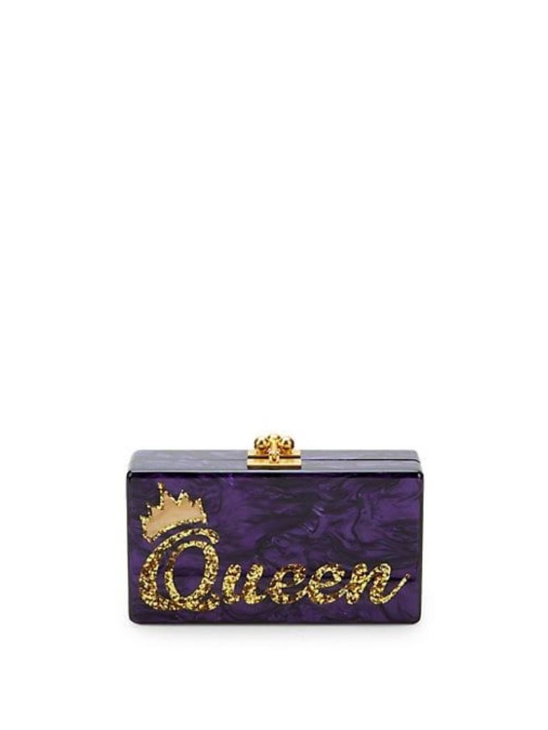 Jean Queen Marbled Box Clutch