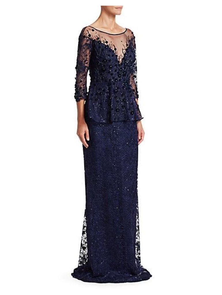 Embellished Lace Gown