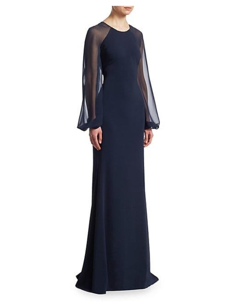 Odessa Blouson-Sleeve Gown