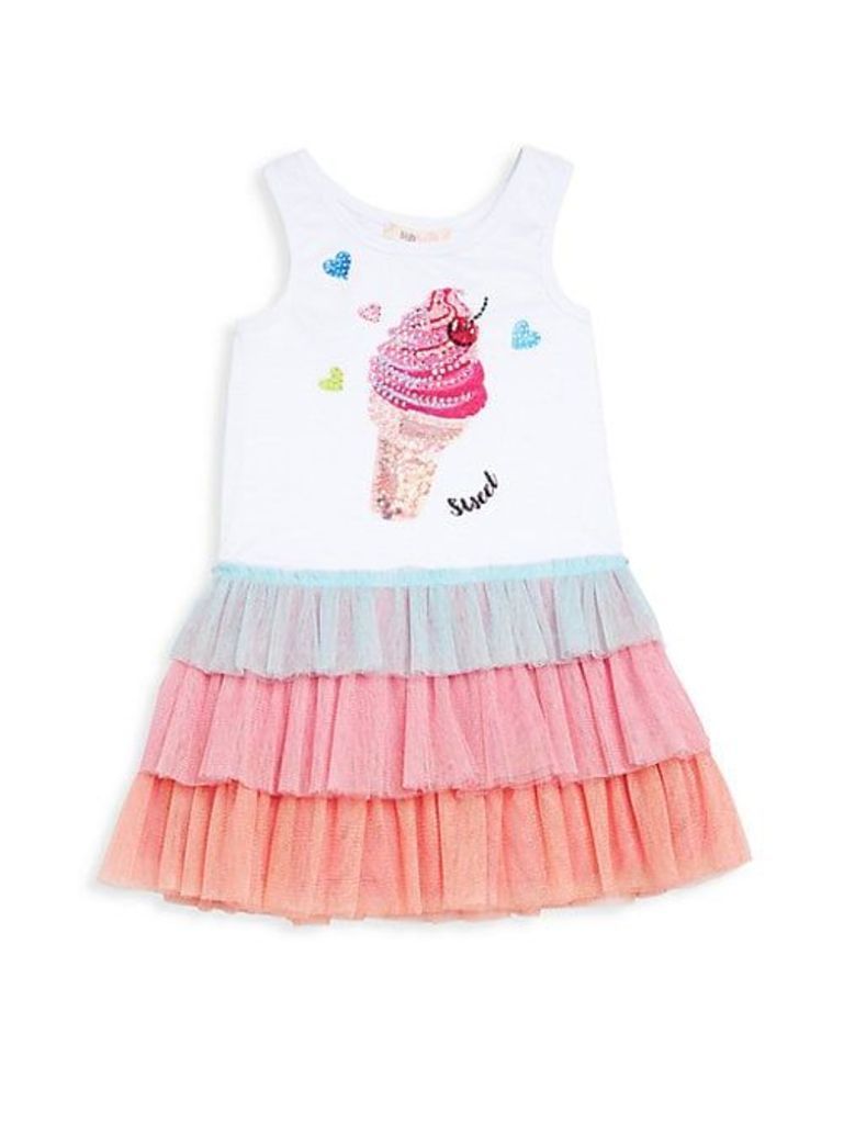 Little Girl's Ice Cream Ruffle Dress