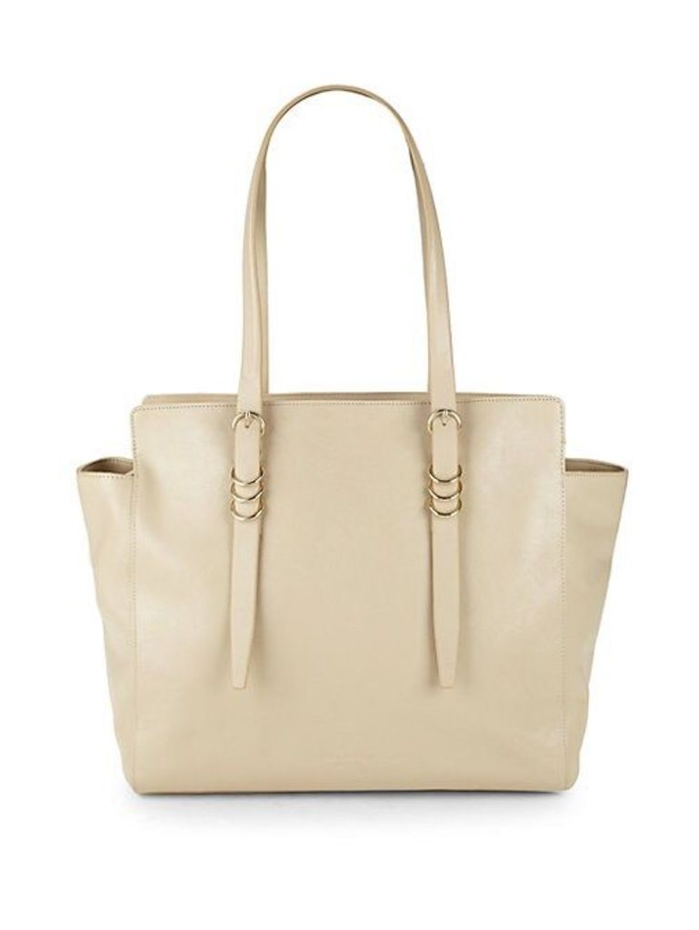 Large Leather Zip Tote