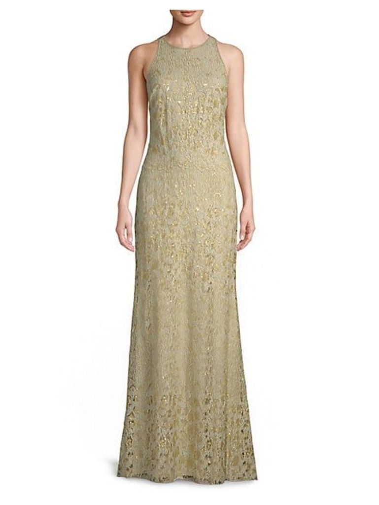 Sequined Sleeveless Gown
