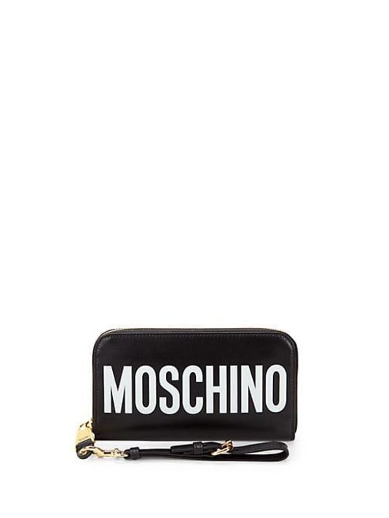 Small Leather Logo Clutch
