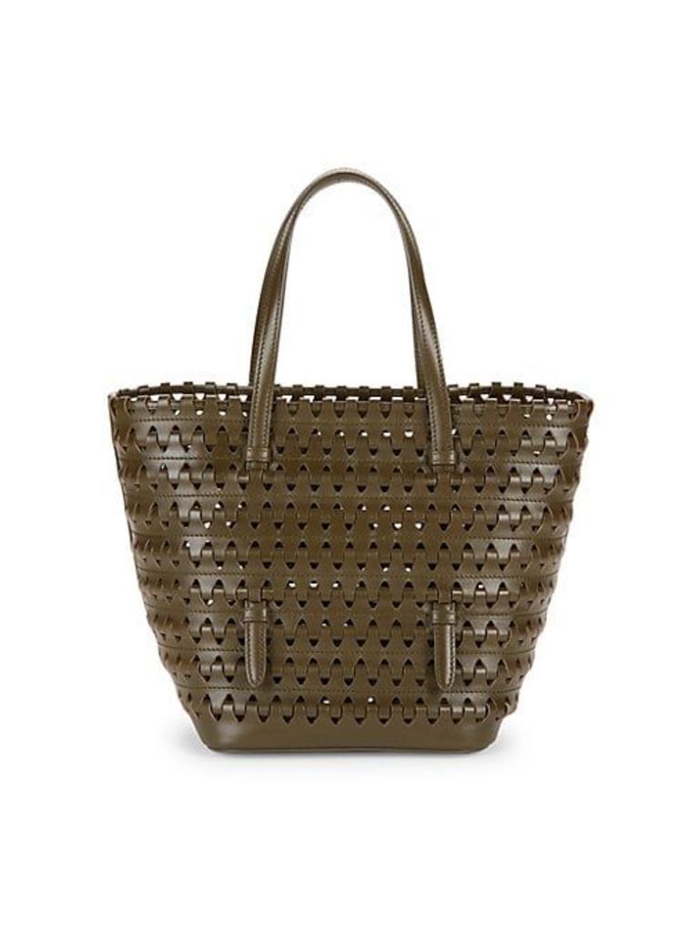 Perforated Leather Crossbody Bag