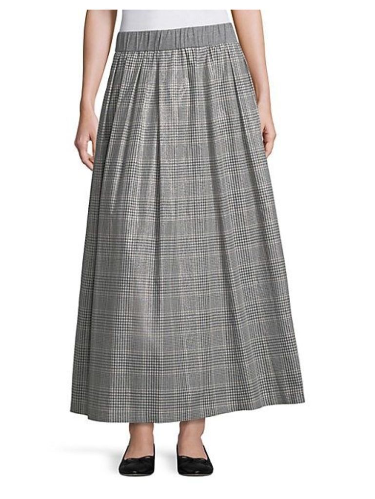 Checked Cotton Skirt