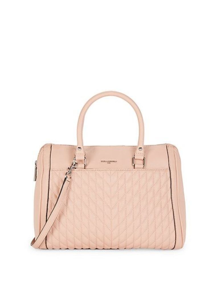 Agyness Quilted Leather Satchel Bag
