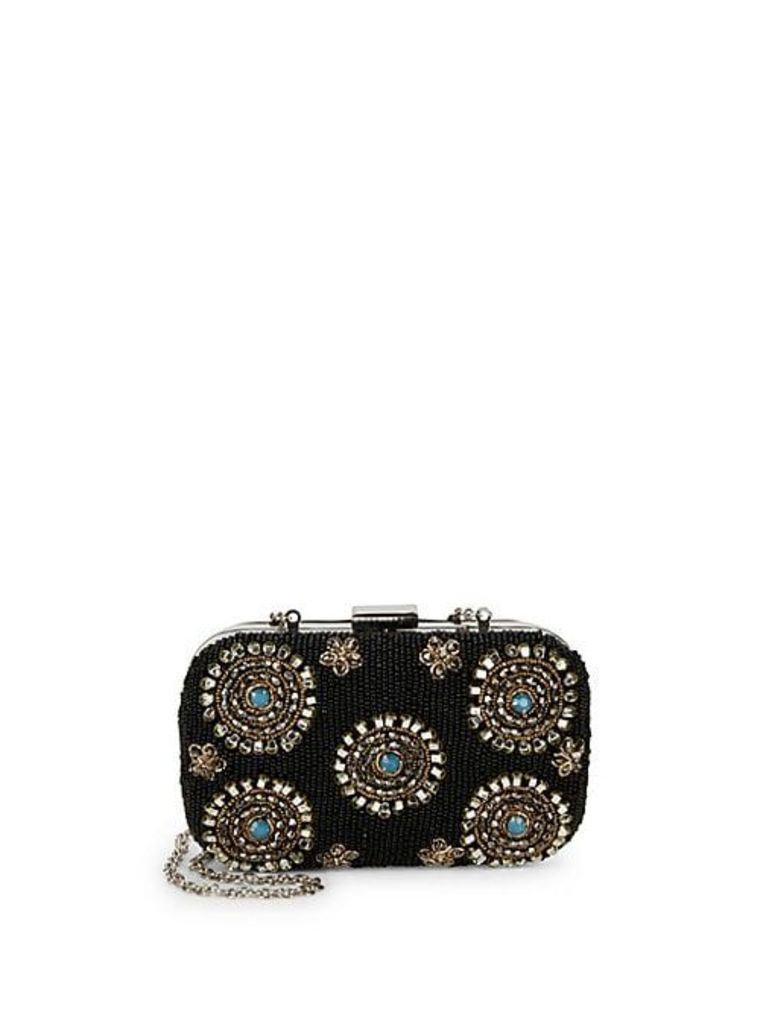 Floral Bead Embellished Convertible Clutch