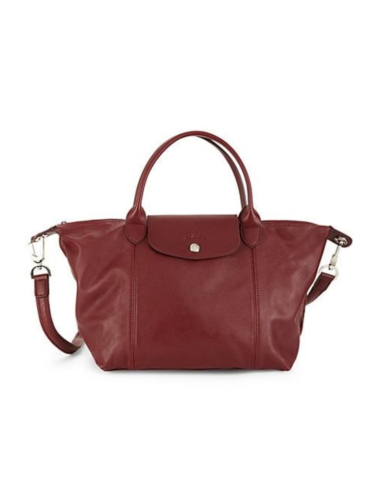 Small Le Pliage Leather Top Handle Bag